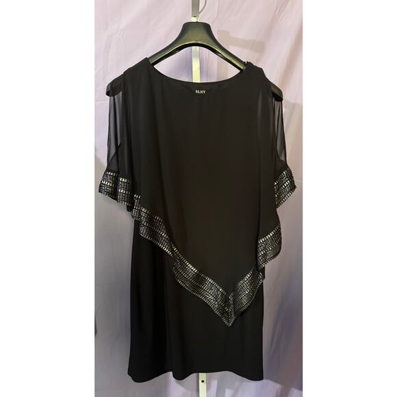 Black with Silver Trim SNLY Dress Size 14 - Picture 1 of 5